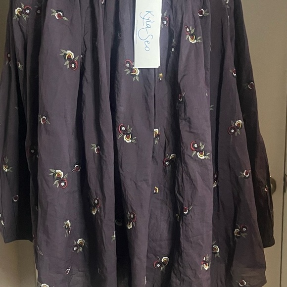 Boho embroidered pheasant blouse by Kyla Seo hand embroidered NWT - Picture 10 of 16